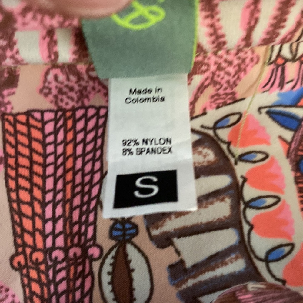 Maaji Solid Pink & Patchwork Print Bikini Bottom - image 4